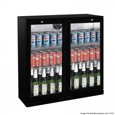 Under Bench Two Door Bar Cooler 208L